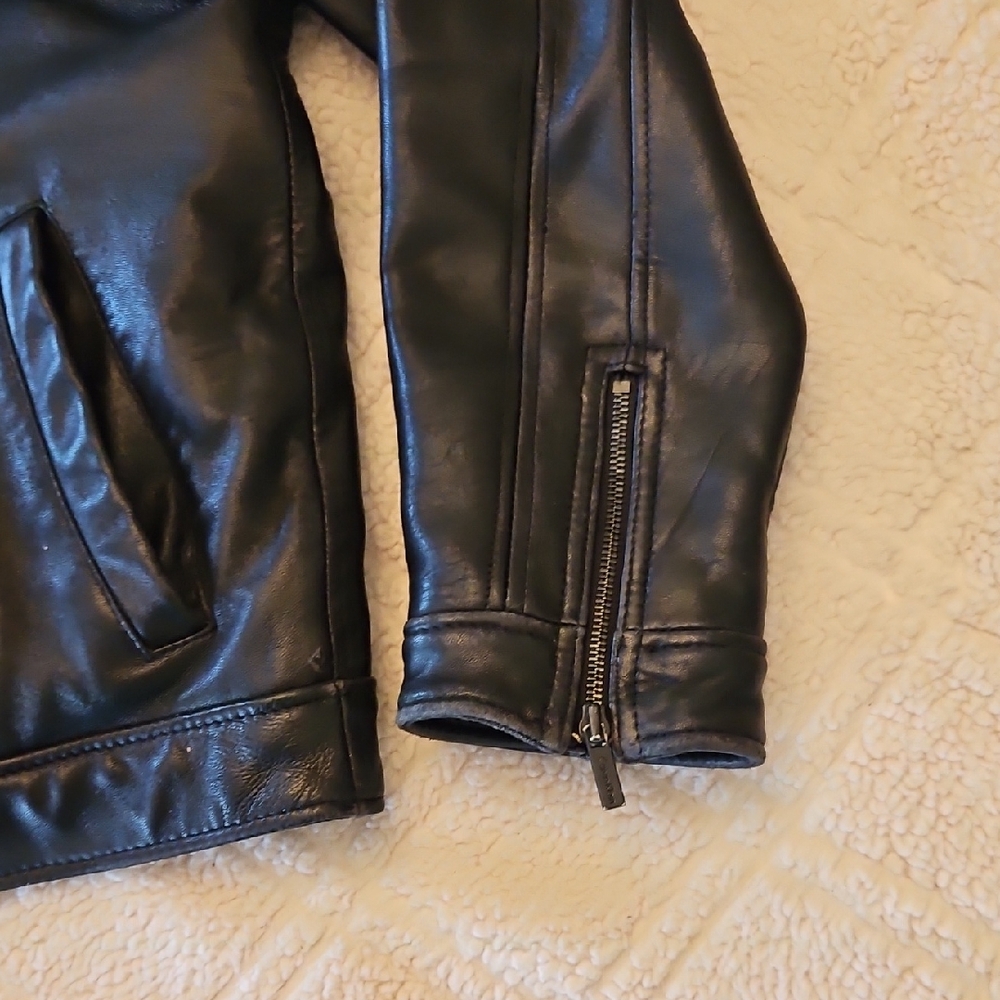 Calvin Klein Black Leather Jacket - Picture 3 of 10